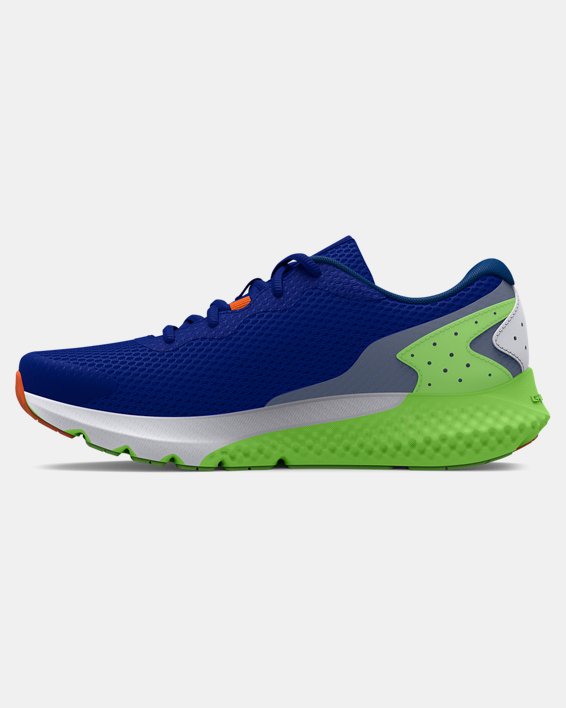 Boys' Grade School UA Charged Rogue 3 Running Shoes, Blue, pdpMainDesktop image number 1